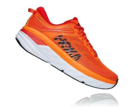 Hoka One One Bondi 7 - Adidasi Alergare Pe Drum Barbati Portocalii | RO-6hJobNJ